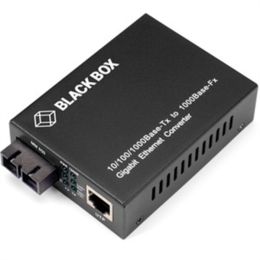 Black Box Copper to Fiber Media Converter Multimode SC 1000Mbps to RJ45